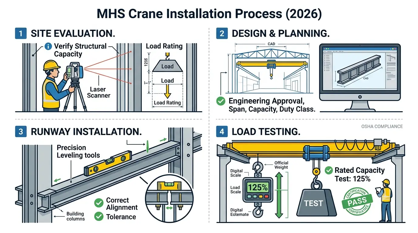 how to install an overhead crane